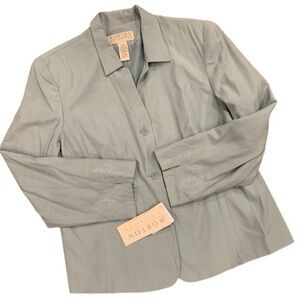 Norton McNaughton Mint Green Button front Blazer Jacket Size 14